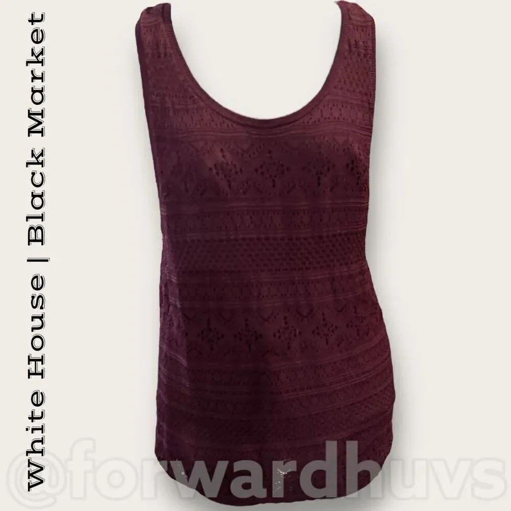 White House Black Market Plum Colored Tank Size Medium
